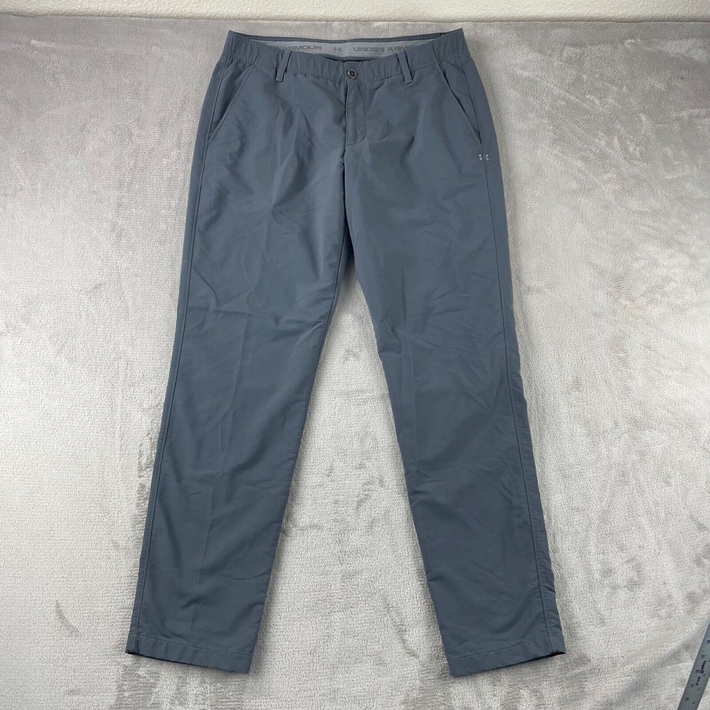 Under Armour Pants Mens 36 (34x32) Gray Match Play Vented Golf Chino Performance